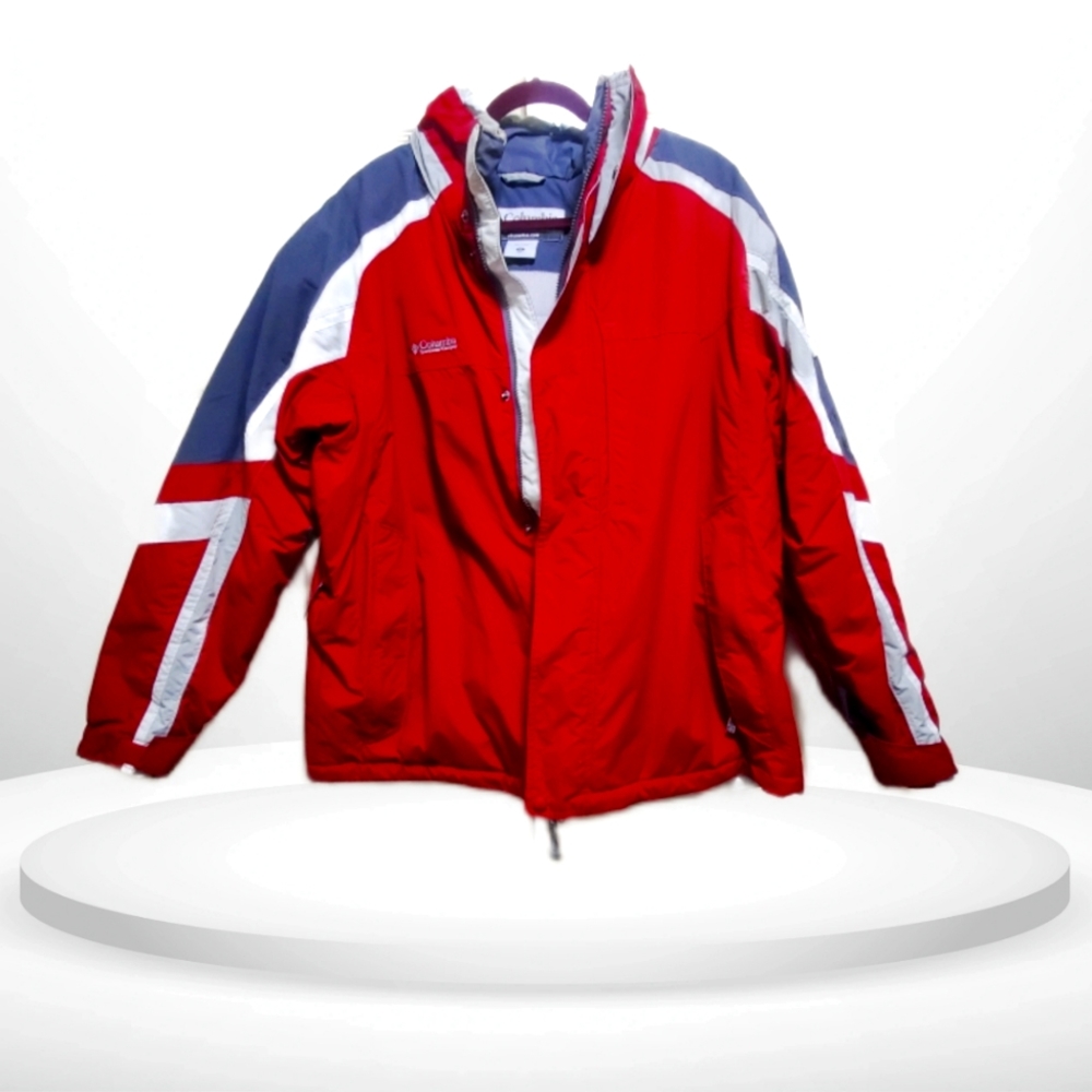 NWOT Men XL Columbia Ski Jacket Red/White/Gray